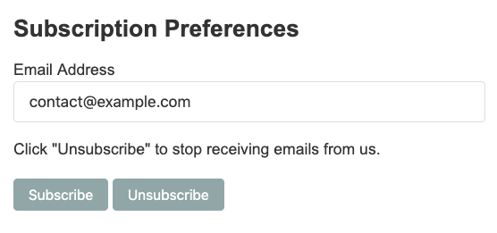 unsubscribe page example