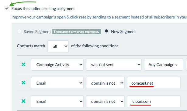 suppress high bounce or complain email domains