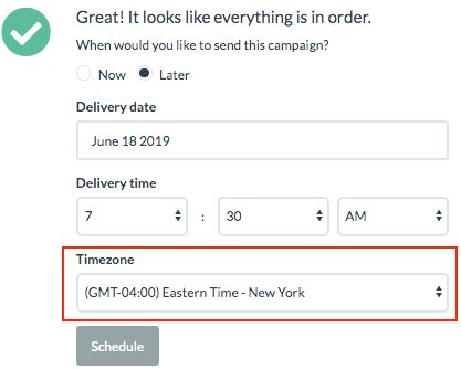 Campaign Send Time Zone