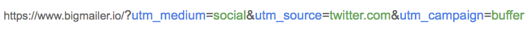 Example: URL with utm parameters auto generated by Buffer
