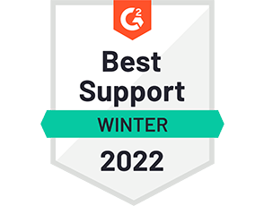 G2 Best Support Winter 2022 Badge