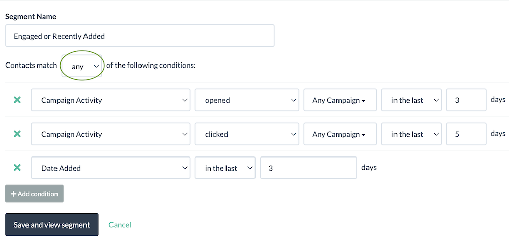 Engaged Segment Example