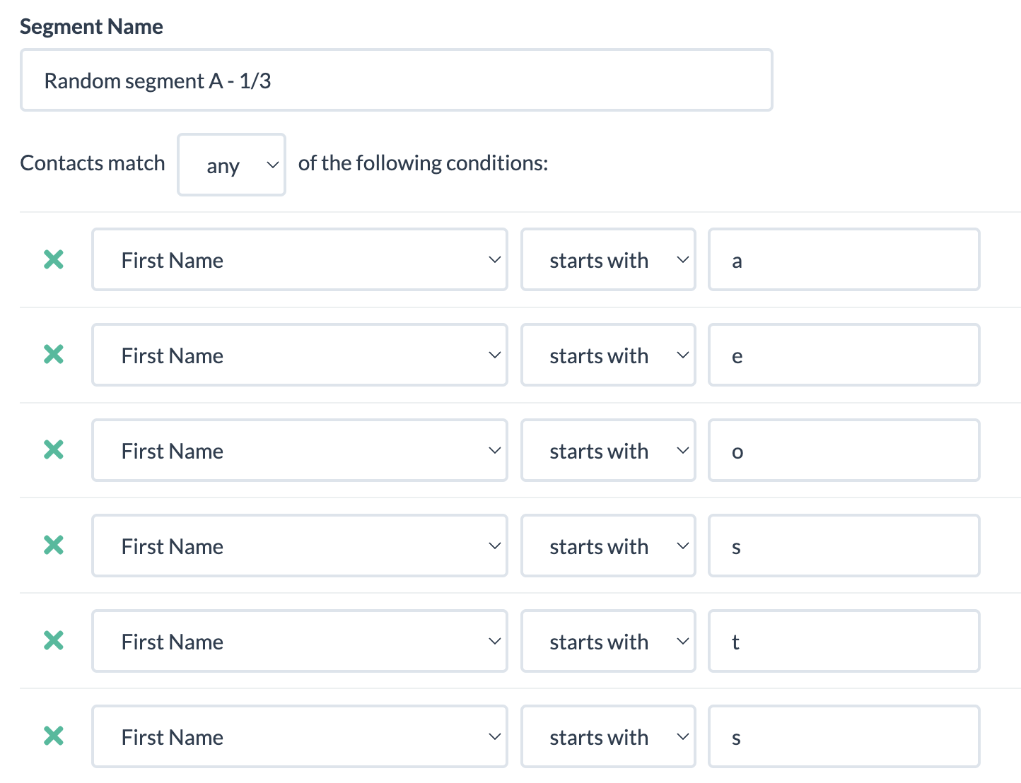 Random segment example 