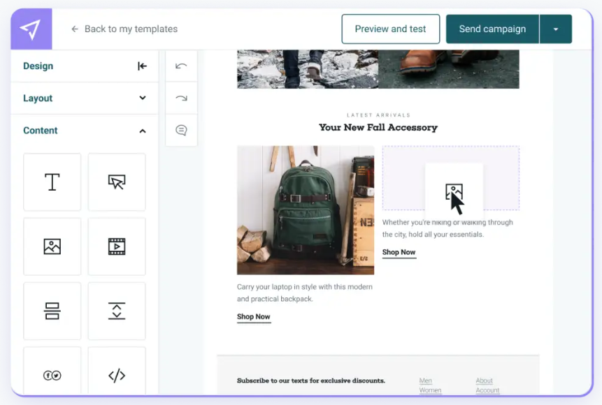 Mailjet email builder