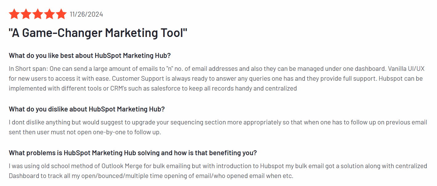 Hubspot review
