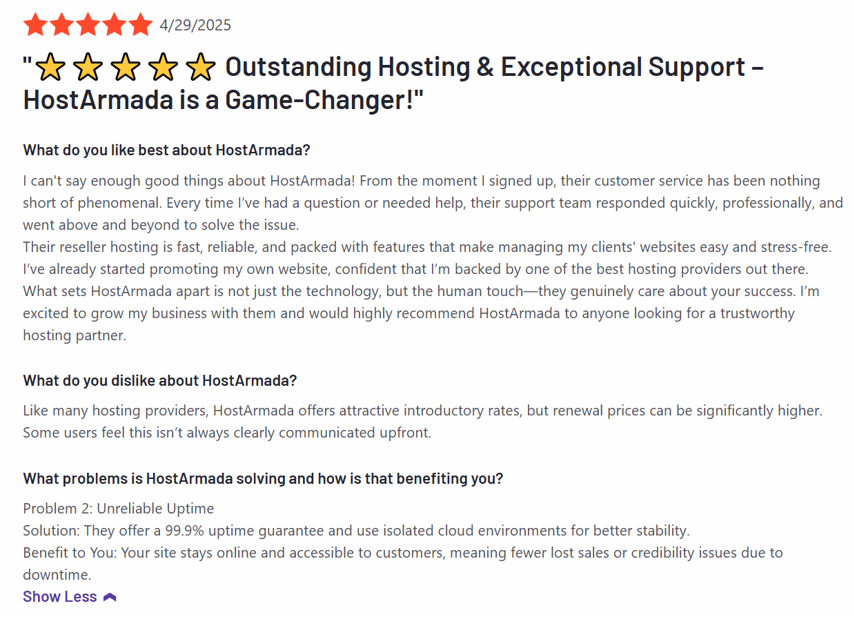 HostArmada review