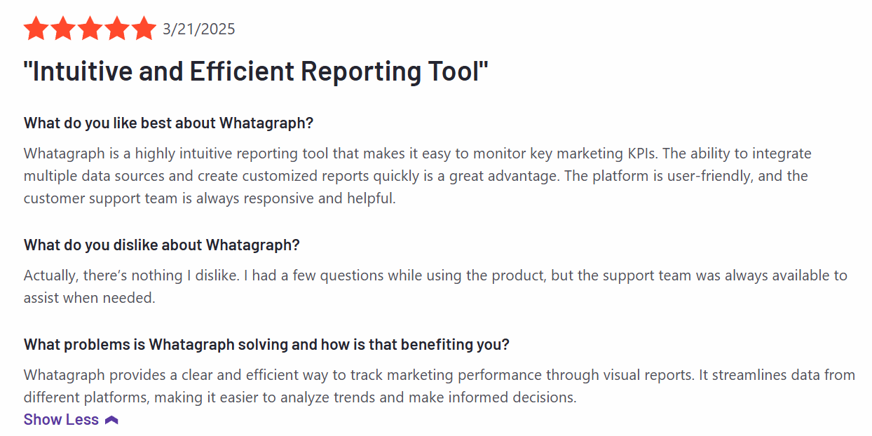 Whatagraph review