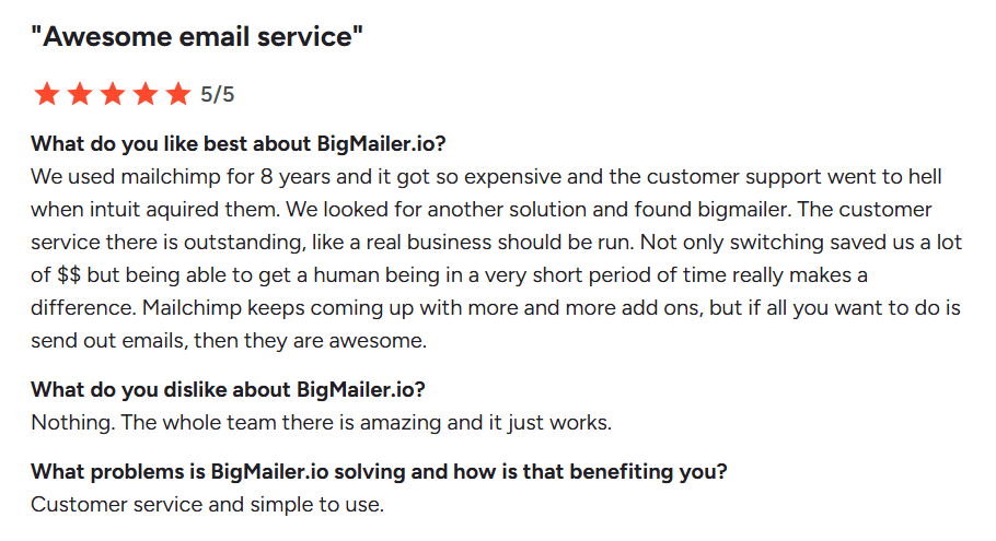 BigMailer review 2026